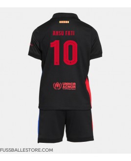 Günstige Barcelona Ansu Fati #10 Auswärts Trikotsatzt Kinder 2024-25 Kurzarm (+ Kurze Hosen)